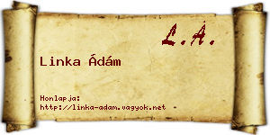 Linka Ádám névjegykártya